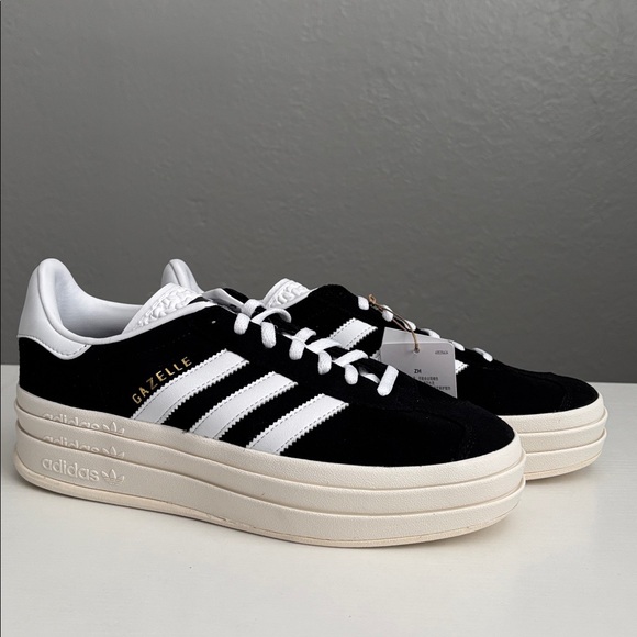 adidas gazelle silver green womens adidas Gazelle Bold Shoes - Women's - Aurora Coffee / Light Pink / Gold main image 0
